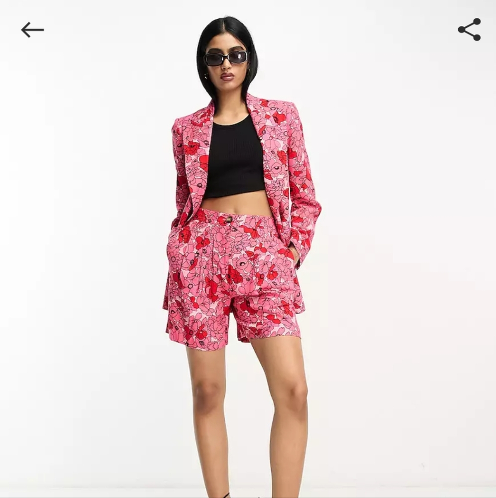 ASOS Design Oversized Floral Print Blazer